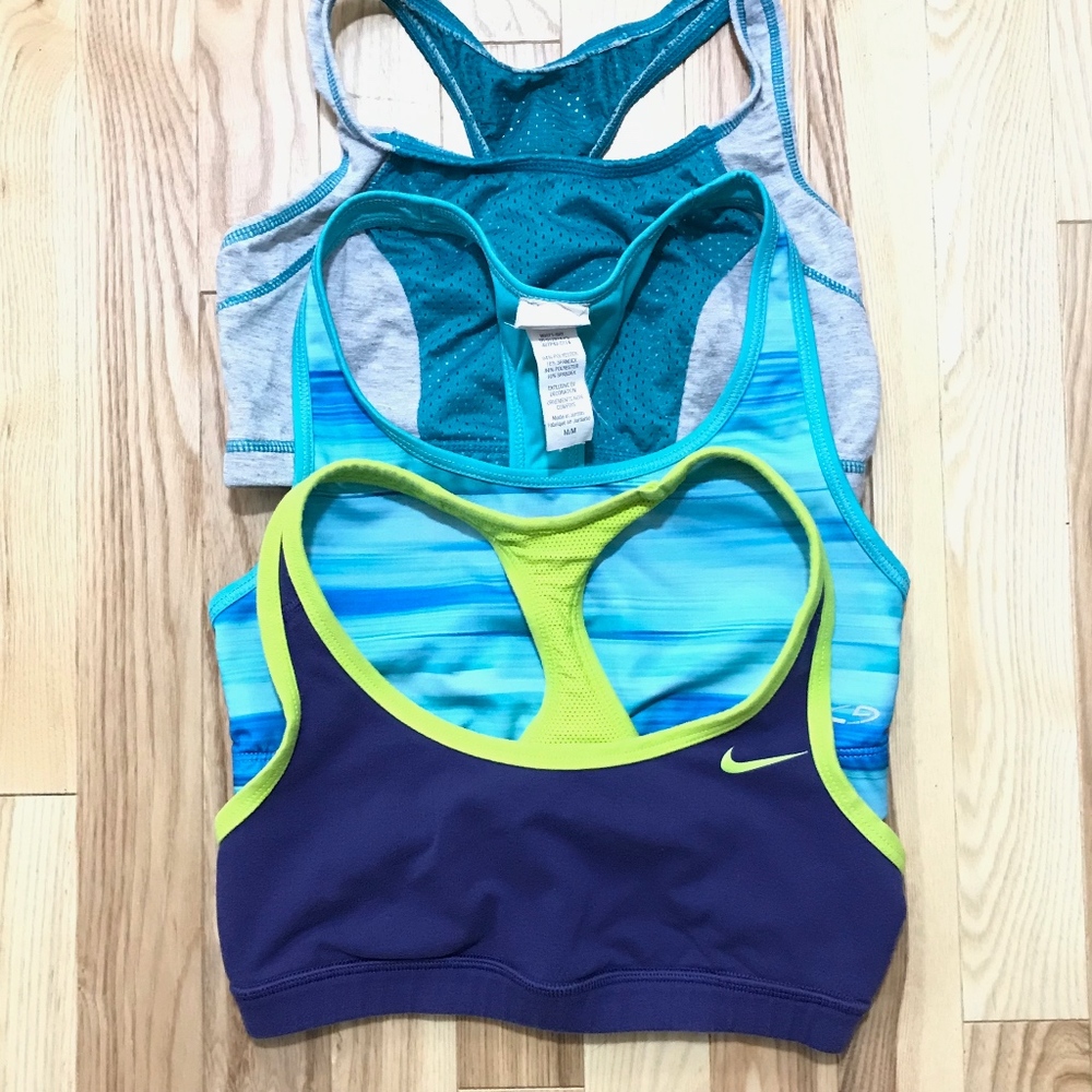 Lot of 3 Sports Bras Nike, Champion, Jacques Moret